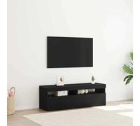 vidaXL Mobile TV Moderno Basso Rovere Nero, Legno multistrato, 120 x 35 x 40 cm