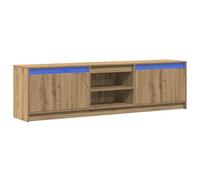 vidaXL Mobile TV 180 cm Marrone, realizzato in legno ingegnerizzato, con connettore USB e luci a LED. Perfetto per uso interno. Le dimensioni sono 181 x 34 x 50 cm. È un centro di intrattenimento