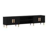 vidaXL Mobile TV Grande in Quercia Nera Design Moderno con Ampio Spazio di Archiviazione Costruzione in Legno Ingegnerizzato 4 Porte Perfetto per Soggiorno e Teatro Domestico