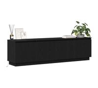 vidaXL Mobile TV 180 x 38 x 49 cm Rovere Nero Legno ingegnerizzato | Striscia LED integrata per un'atmosfera accogliente, Due porte scorrevoli per un accesso facile,