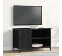 vidaXL Mobile TV minimalista in rovere nero con molto spazio di archiviazione | Adatto a televisori fino a 42 pollici | Legno costruito | Soluzione moderna ed elegante per il soggiorno