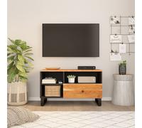 vidaXL Mobile TV 80x33x46cm Legno Massello Acacia e Legno Multistrato