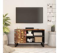 vidaXL Mobile TV 80x33x46cm Legno Massello Recupero Legno Multistrato
