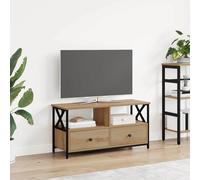 vidaXL Mobile TV con cassetto Rovere Artigianale 90 x 33 x 45 cm, Mobile TV Rustico per Soggiorno, Resistente, con Ampio Spazio, cassetti, ripiano per Media, armadietto