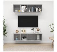 VIDAXL - Mobile Tv A Parete 2 Pz Grigio Cemento In Truciolato