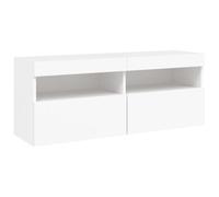 vidaXL Mobile TV a Parete con Luci LED Bianco 100x30x40 cm