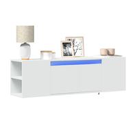 vidaXL Mobile TV sospeso a parete con luci LED Bianco 135x31x39,5 cm