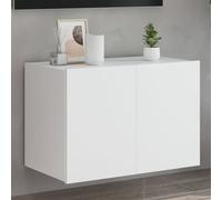 vidaXL Mobile TV a Parete con Luci LED Bianco 60x35x41 cm