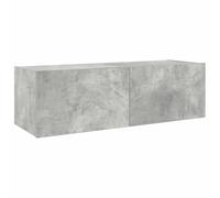 vidaXL Mobile TV a parete con luci LED Grigio Cemento 100x35x31 cm