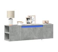 vidaXL Mobile TV a Parete con Luci LED Grigio Cemento 135x31x39,5 cm, Mobile TV sospeso a Parete, unità TV sospesa, unità TV montata a Parete