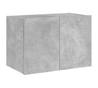 vidaXL Mobile TV a Parete con Luci LED Grigio Cemento 60x35x41 cm