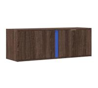 vidaXL Mobile TV a Parete con Luci LED Rovere Marrone 100x31x35 cm, mobile TV sospeso a parete, unità TV sospesa, unità TV montata a parete