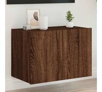 vidaXL Mobile TV a Parete con Luci LED Rovere Marrone 60x35x41 cm