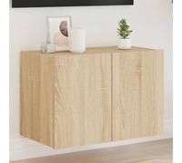 vidaXL Mobile TV a Parete con Luci LED Rovere Sonoma 60x35x41 cm