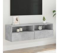 vidaXL Mobile TV a Parete Grigio Cemento 100x30x30cm Legno Multistrato