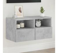 vidaXL Mobile TV a Parete Grigio Cemento 60x30x30 cm Legno Multistrato