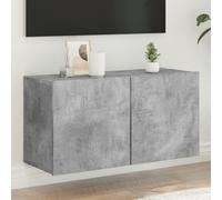 vidaXL Mobile TV a Parete Grigio Cemento 80x30x41 cm