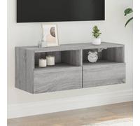 vidaXL Mobile TV a Parete Grigio Sonoma 80x30x30 cm Legno Multistrato