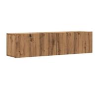 vidaXL Mobile TV a Parete Rovere Artigianale 120x30x30cm in Truciolato, Mobile TV a Parete, Mobile per dispositivi multimediali, consolle Porta TV