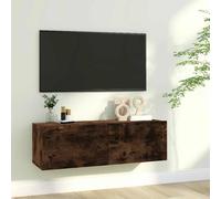 vidaXL Mobile TV a Parete Rovere Fumo 100x30x30cm Legno Ingegnerizzato