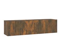 vidaXL Mobile TV a Parete Rovere Fumo 120x30x30cm Legno Ingegnerizzato