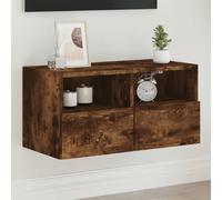vidaXL Mobile TV a Parete Rovere Fumo 60x30x30 cm in Legno Multistrato