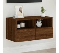 vidaXL Mobile TV a Parete Rovere Marrone 60x30x30 cm Legno Multistrato