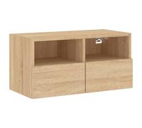 vidaXL Mobile TV a Parete Rovere Sonoma 60x30x30 cm Legno Multistrato