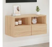 vidaXL Mobile TV a Parete Rovere Sonoma 60x30x30 cm Legno Multistrato