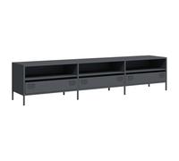 vidaXL Mobile TV Antracite 202x39x43,5 cm Acciaio Laminato a Freddo, Supporto TV, credenza TV, Mobile HiFi, Mobile Porta TV, Porta TV
