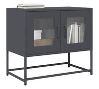 vidaXL Mobile TV Antracite 68x39x60,5 cm in Acciaio Laminato a Freddo, Mobile TV, credenza TV, Armadio HiFi, Panca TV, Mobile TV, Mobile multimediale