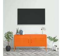 vidaXL Mobile TV Arancione 105x35x50 cm in Acciaio