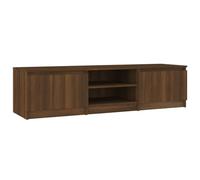 vidaXL Mobile TV Armadio basso Centro di intrattenimento Armadio Media Soggiorno Interno Rovere Marrone 140x40x35,5 cm Legno di Ingegneria