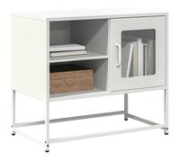 vidaXL Mobile TV Bianco 68x39x60,5 cm in Acciaio, Mobile TV, Panca TV, Mobile Porta TV, Mobile TV, credenza TV, Armadio ad Alta fedeltà