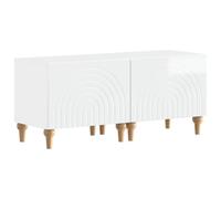 vidaXL Mobile TV Bianco Lucido Legno ingegnerizzato