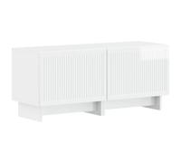 vidaXL Mobile TV Bianco Lucido Legno ingegnerizzato