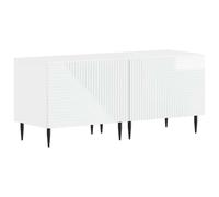 vidaXL Mobile TV Bianco Lucido Legno ingegnerizzato
