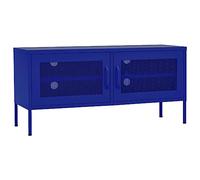vidaXL Mobile TV Blu Marino 105x35x50 cm in Acciaio