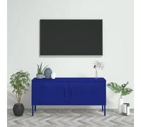 vidaXL Mobile TV Blu Marino 105x35x50 cm in Acciaio