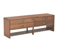 VIDAXL - Mobile TV con 4 Cassetti 120x30x40cm in Legno Massello di Abete