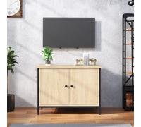 vidaXL Mobile TV con Ante Rovere Sonoma 60x35x45 cm Legno Massello di Acacia