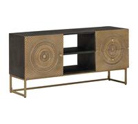 vidaXL Mobile TV con cassetto con lo scaffale Ottone 105 x 30 x 50 cm