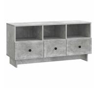 vidaXL Mobile TV con cassetto Grigio Cemento 102 x 34,5 x 50 cm, Mobile per soggiorno, rettangolare, vintage, ampio spazio, organizer, mensola in legno, funzionale