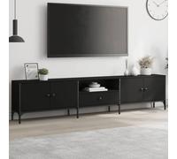 vidaXL Mobile TV con Cassetto Nero 200x25x44 cm in Legno Multistrato