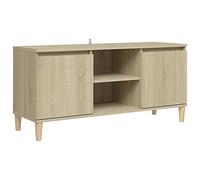 vidaXL Mobile TV con Gambe in Legno Rovere Sonoma 103,5x30x50 cm