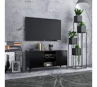 vidaXL Mobile TV con Gambe in Metallo Nero 103,5x30x50 cm