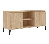 vidaXL Mobile TV con Gambe in Metallo Rovere Sonoma 103,5x35x50 cm