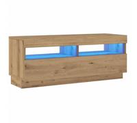 vidaXL Mobile TV con Luci LED Artigianale 100x35x40 cm Truciolato, Supporto TV, Mobile multimediale, consolle TV, Mobile HiFi