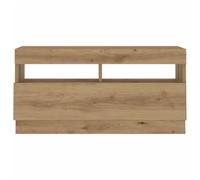 vidaXL Mobile TV con Luci LED Artigianale 80x35x40cm Legno Multistrato, Supporto TV, Mobile multimediale, consolle TV, Mobile HiFi