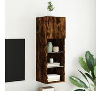 vidaXL Mobile TV con Luci LED Rovere Fumo 30,5x30x90 cm